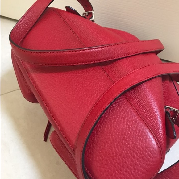 Gucci bamboo red leather backpack - Picture 5 of 8